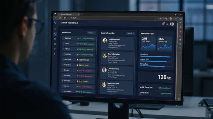 Live Call Monitor Dashboard